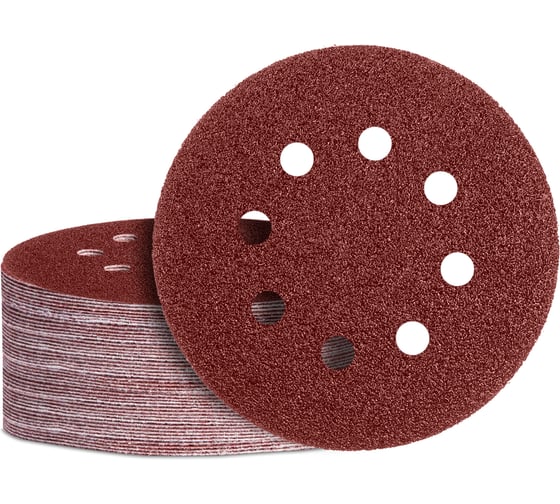 Круг шлифовальный самозацепляющийся GRAFF 150мм Р60 8 отверстий (50 шт) 135150608 1