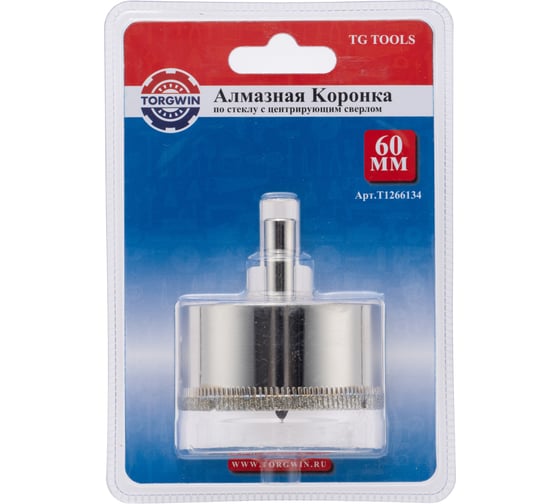 Коронка алмазная по стеклу с центрирующим сверлом TORGWIN 60мм T1266134