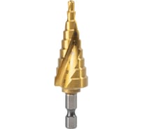 Сверло ступенчатое по металлу Deli 4-20мм DH-JTZ020-E1 (HSS 4341, спиральная канавка, шестигранный хвостовик) 178398