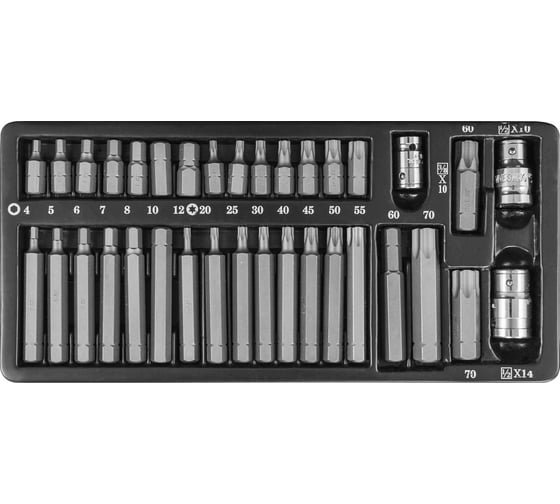 Набор вставок 35 предметов (3/8" DR и 1/2" DR; Hex 4-12 мм; Т20-Т70) Jonnesway S29H4135S