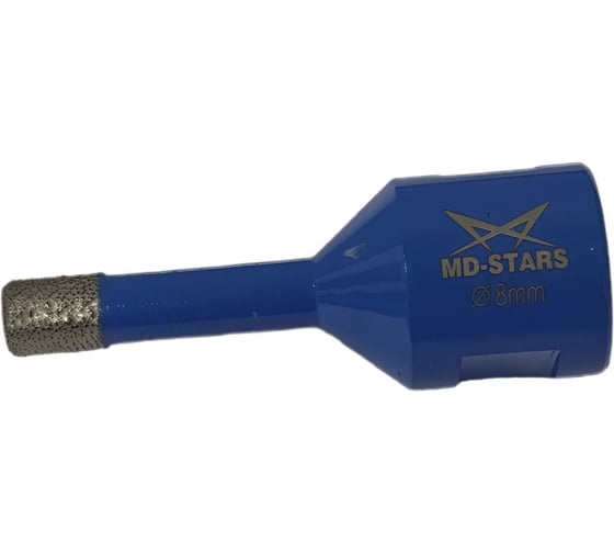 Коронка алмазная универсальная MD-STARS 8 мм, М14, высота сегмента 10 мм MD-SAU8