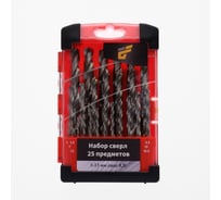 Сверла по металлу TORGWIN набор 25 предметов 1-13 мм(шаг 0,5) T1472381
