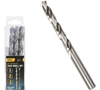 Сверло по металлу Deli 11мм, 5 шт DH-MHZ110-E3 сталь HSS 4341, угол заточки 135 град, пласт. кейс 196859