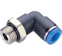 Фитинг L-образный 10 мм с наружной металлической резьбой G1/8" CDC Pneumatics PL 10G01