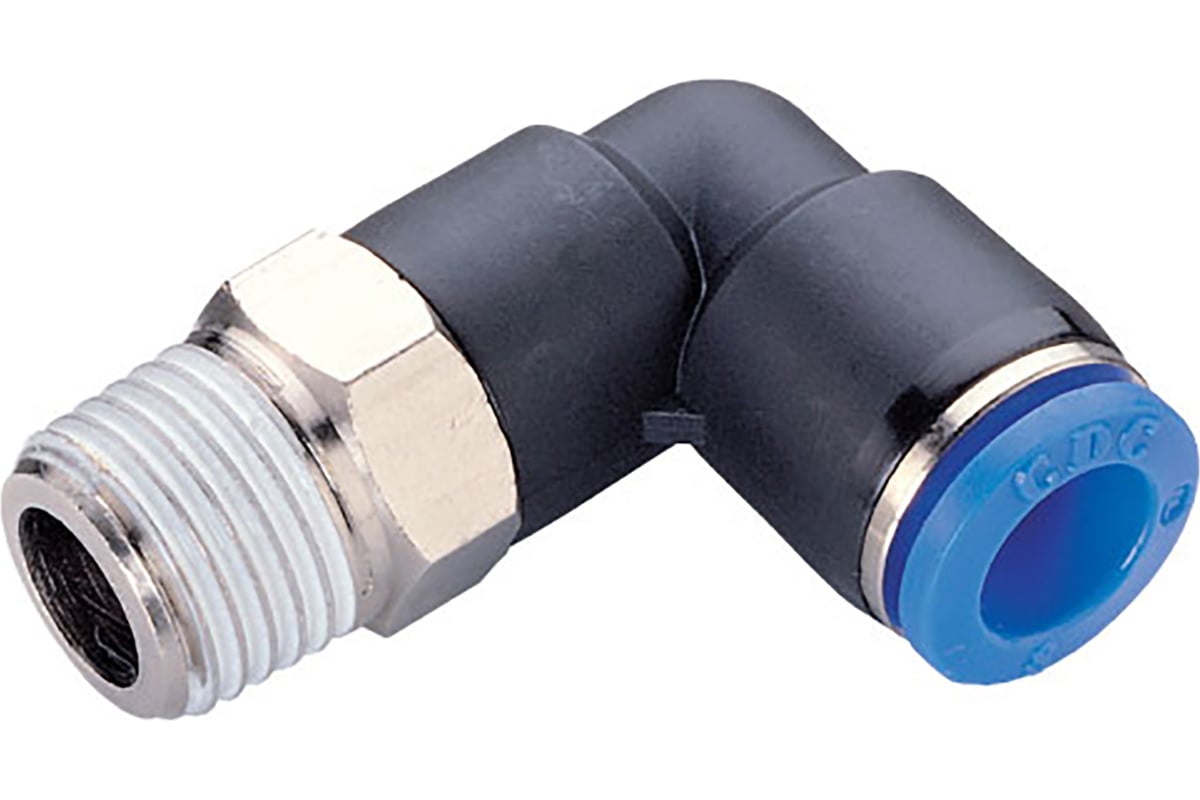 Фитинг L-образный 6 мм с наружной металлической резьбой R1/8" CDC ...