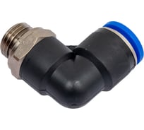 Фитинг L-образный 10 мм с наружной металлической резьбой G1/4" CDC Pneumatics PL 10G02