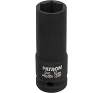 Головка ударная глубокая тонкостенная Patron 19мм (6 граней), 1/2" P-4458519TH(64692)