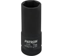 Головка ударная глубокая тонкостенная Patron 21мм (6 граней), 1/2" P-4458521TH(65100)