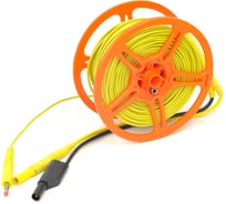 Провод измерительный 50 м на катушке экранированный с разъёмами банан жёлтый SONEL WAPRZ050YEBBSZЕ