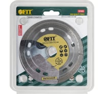 Диск отрезной алмазный тонкий Профи (сухая и влажная резка), для кафеля и керамогранита FIT 125х1.1х8.0х22.2 мм 37445