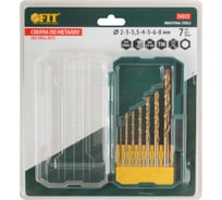 Набор сверл HSS по металлу, титановое покрытие FIT 7 шт.: 2-3-3,5-4-5-6-8 мм 34215