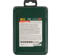 Набор сверл HSS по металлу, титановое покрытие, 19 шт.: 1-10 мм, металлический бокс 34219