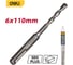 Бур по бетону SDS Plus Deli 6x110мм DH-Y06110 (наконечник карбид вольфрама YG8C) 192943 2