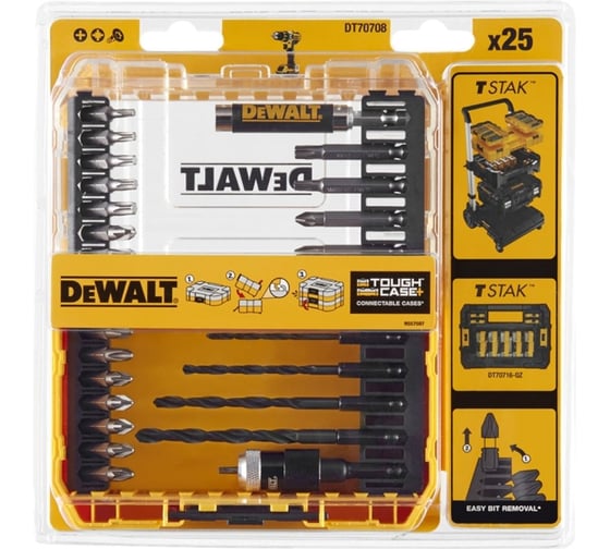 Набор сверл и бит DEWALT (25 шт) FLEXTORQ DT70708 DT70708-QZ