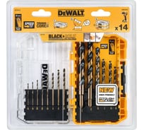 Набор сверл по металлу DEWALT Black & Gold HSS-G 14 шт DT70727 DT70727-QZ