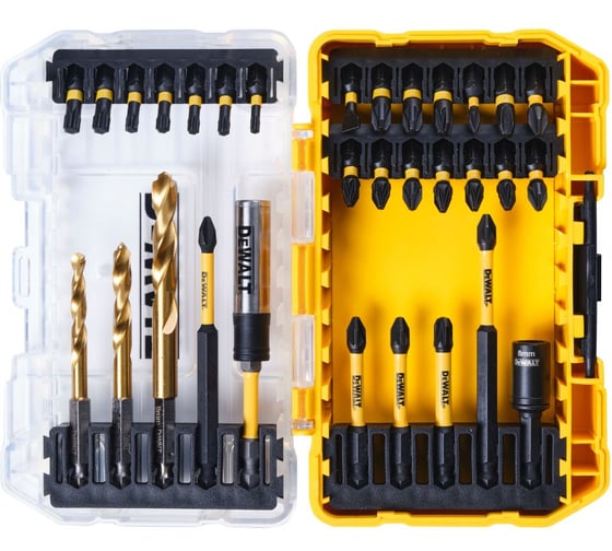 Набор бит, насадок и сверл в кейсе DEWALT DT70741T, FLEXTORQ 31 предмет DT70741T-QZ