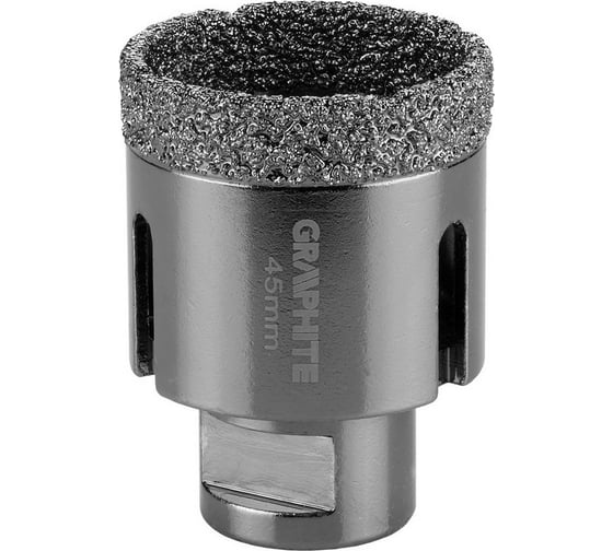 Коронка алмазная вакуумная пайка 45 мм, M14 GRAPHITE 55H312 1