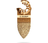 Полотно дельтовидное с твердосплавной крошкой Зубр CARBIDE ВК8 Р40, 35x42 мм, керамика, кирпич, пенобетон 15582-P40