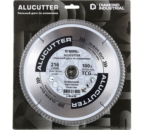 Диск пильный Diamond Industrial 216x30/25.4 мм Z100 AluCutter DIDA216Z100