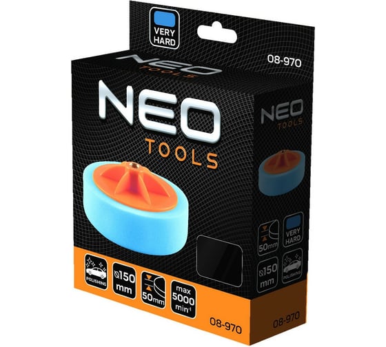 Диск полировальный 150x50 мм, твердый, M14 NEO Tools 08-970