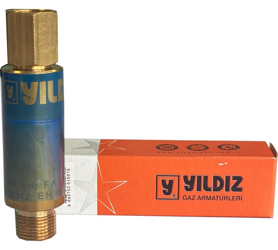 Клапан огнепреградительный кислородный на редуктор YILDIZ GAZ (кислород) 1030-A 1