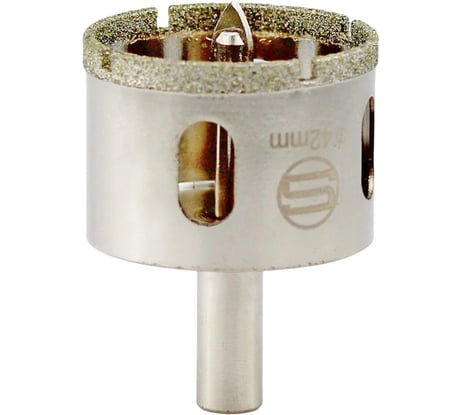 Алмазная коронка с центрирующим сверлом по стеклу и кафелю Strong CTK-089 42мм СТК-08900042