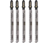 Пилки для лобзика по дереву DELI T101B (5шт) DH-QJT010-E3 (10TPI, 74мм) 177363