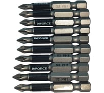 Биты, PH1, 50 мм, 10 шт Inforce 11-01-381