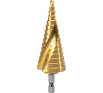 Сверло ступенчатое по металлу Deli 4-32мм DH-JTZ032-E2 (HSS M2, спиральная канавка, шестигранный хвостовик) 178403