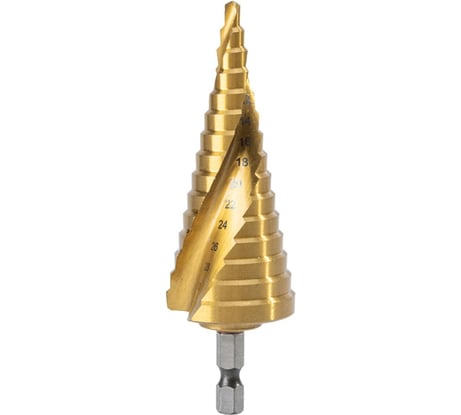 Сверло ступенчатое по металлу Deli 4-32мм DH-JTZ032-E2 (HSS M2, спиральная канавка, шестигранный хвостовик) 178403