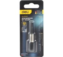 Держатель для бит Deli 1/4 быстросъемный магнитный с фиксатором 60мм DL107401 196838