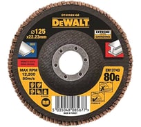 Лепестковый круг DEWALT 125х22.2мм, 80G DT30622 DT30622-QZ