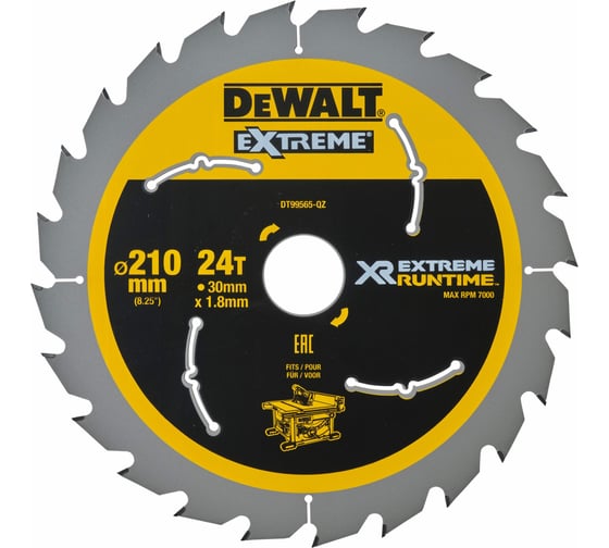 Пильный диск по дереву DEWALT DT99565, 210x30x1.8 мм DT99565-QZ