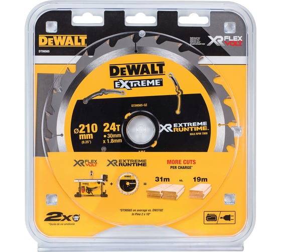 Пильный диск по дереву DEWALT DT99565, 210x30x1.8 мм DT99565-QZ