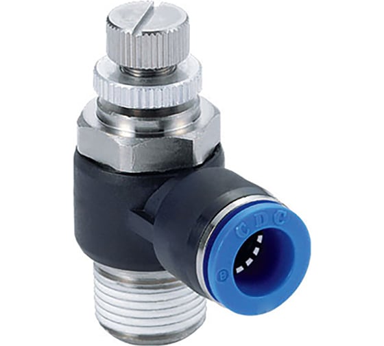 Дроссель с обратным клапаном 6 мм M5 CDC Pneumatics NSC 06M5N 1