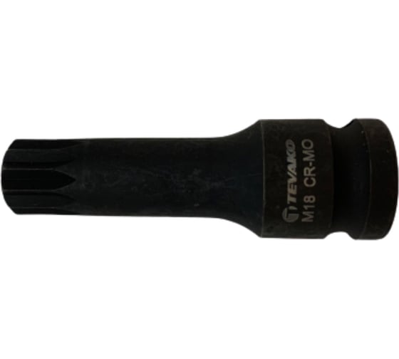 Бита-головка ударная Spline (M18; 78 мм; 1/2") TEVAKO TVK-07035