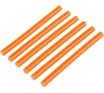 Стержни клеевые оранжевые (6 шт; 7x100 мм) ТУНДРА 6074041
