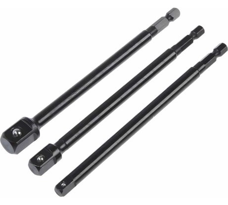 Набор адаптеров для торцевых головок под квадрат (3 шт; 1/2; 3/8; 1/4; 150 мм) ТУНДРА 5470953