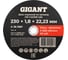 Диск отрезной по металлу 230x1,8x22 Gigant CDI C41/230-1,8A 1