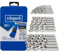 Набор сверл по металлу Scheppach 25 предметов Sch-924U25(62600)