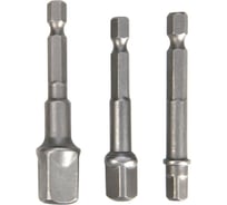 Набор адаптеров Deli для торцевых головок 3шт 1/4, 3/8, 1/2 дюйма DL110002 сталь Cr-V 183333
