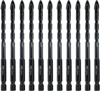 Набор сверл по стеклу, керамике, кафелю Deli (8мм, 10шт) DH-CZZ008-E1 YG6X, шестигранный хвостовик 1/4HEX, кейс 177306