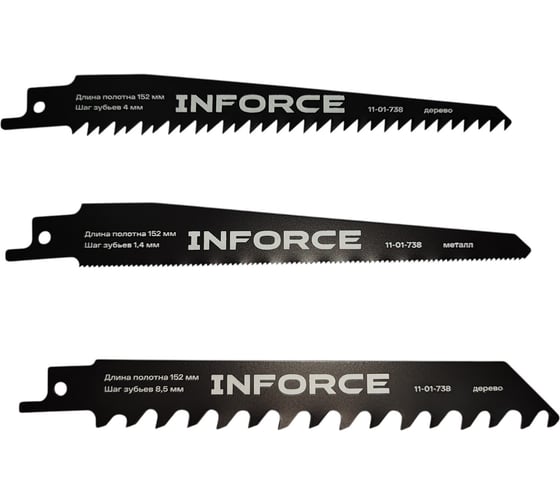 Набор полотен по дереву и металлу 152x8,5/4/1,4 мм, 3шт Inforce 11-01-738