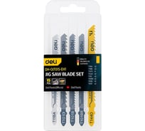 Набор пилок для электролобзика Deli (15шт) универсальный DH-QJT015-EH1 (4 шт по металлу, 10шт по дереву, 1шт по алюминию) 183827