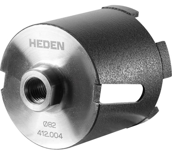 Коронка алмазная для подрозетников HEDEN 82x65 мм, М16, 5 сегментов, боковая, арт. 412.004