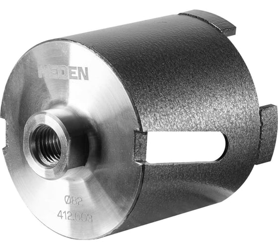 Коронка алмазная для подрозетников HEDEN 82x65 мм, М16, 4 сегмента, боковая, арт. 412.003