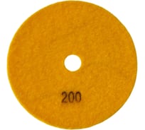 Диск для мокрой полировки керамогранита Черепашка EUROSTAR Р200, 125 мм АГ12520