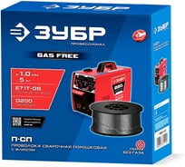 Порошковая сварочная проволока (с флюсом) Зубр Профессионал П-СП, 1.0 мм, 5 кг, тип E71T-GS 40080-1.0-5