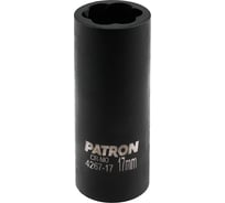 Головка ударная двухсторонняя 1/2" Patron экстрактор - шестигранник, 17мм P-4267-17(65903)