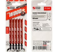 Пилки лобзиковые WOODWORK I=90 W=9 L=117 TP=2-3 TPI=8-12 (дерево/прогрессивный рез) комплект из 5шт JT-234X
